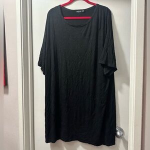 Sz 20 Nasty Gal Black Short-Sleeve Oversized T-Shirt Dress